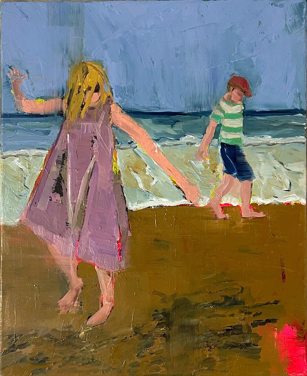 Children at the Beach by Ulli Schmitt