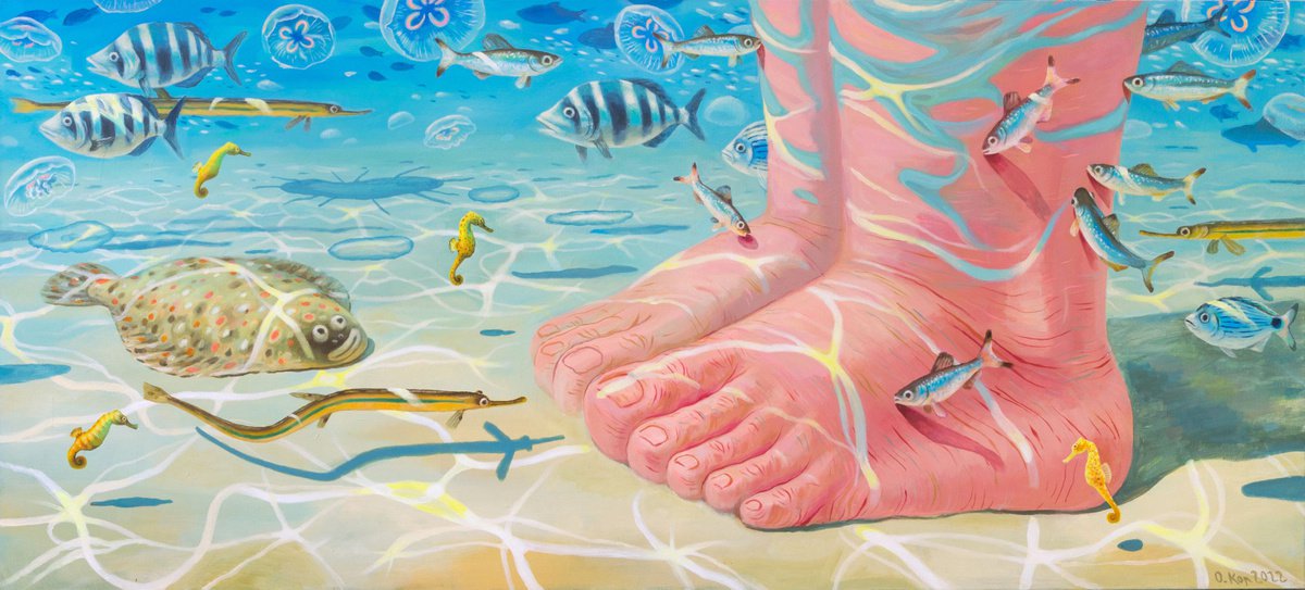 Feet in the sea by Oleksandr Korol