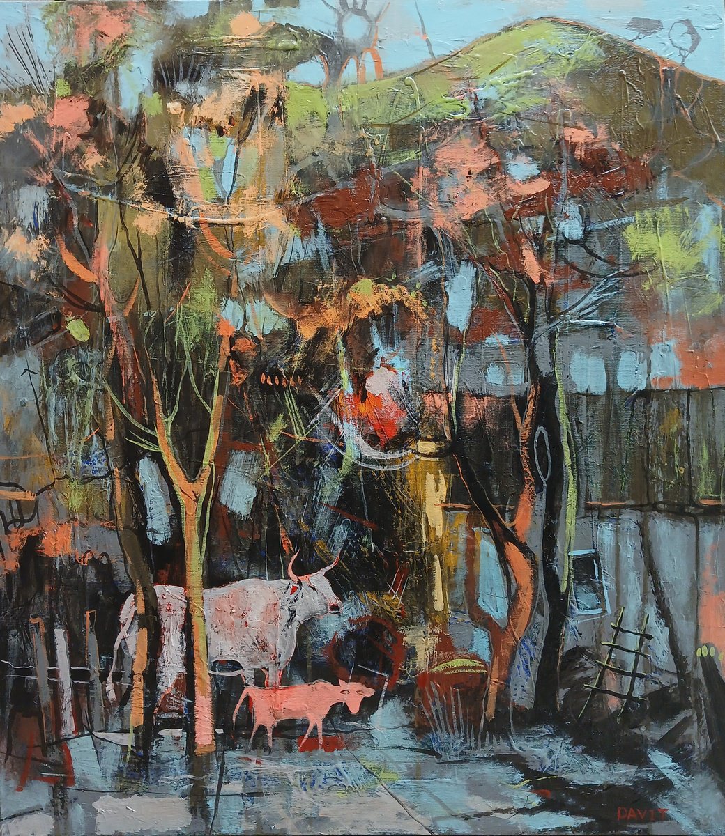 Pastoral Echoes By Davit Arstamyan, 28 X 31, Artwork For Sale On Artfinder