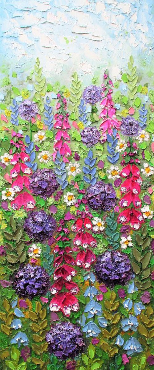 Foxgloves and Aliums by Paige Castile