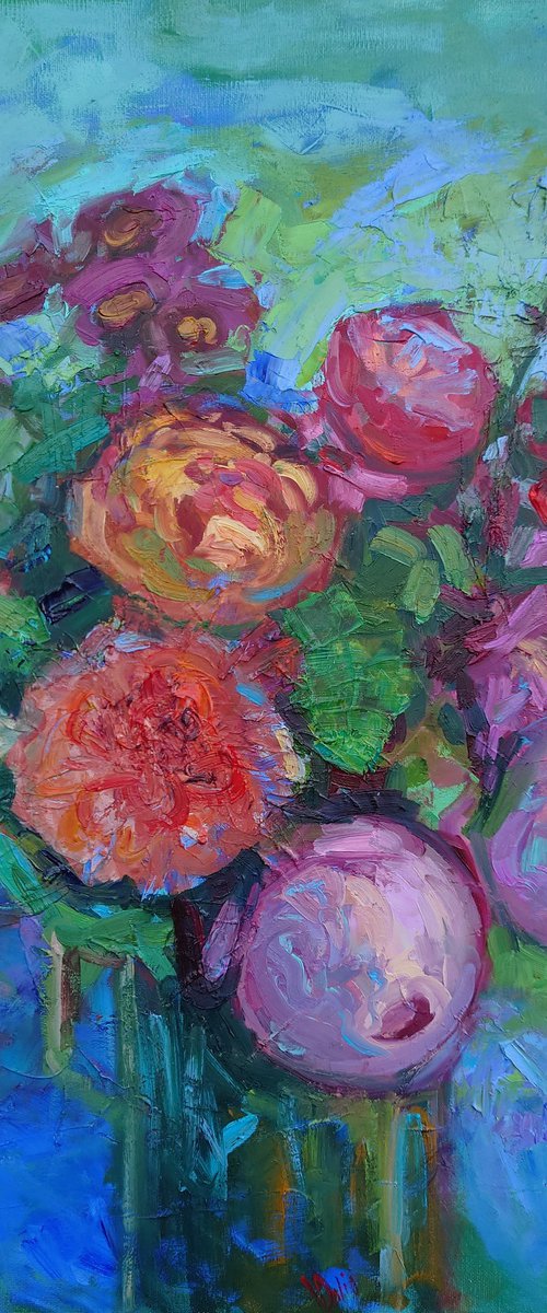 Roses from My Garden by Dalia Visockaite Kisieliene