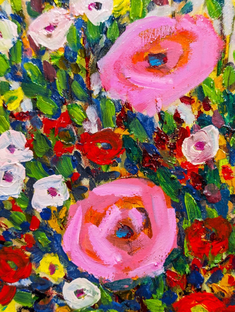 Smell Roses. By Veta Barker, 12 X 16, Artwork For Sale On Artfinder