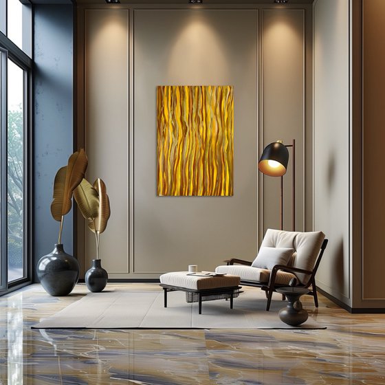 Hand-painted Yellow Gold