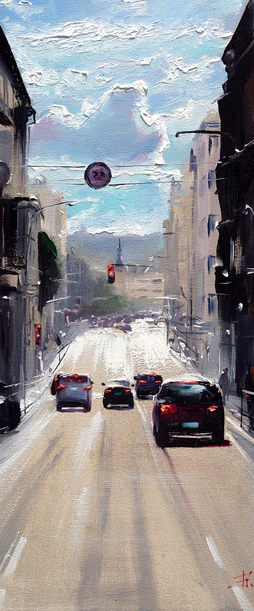 Sunny street by Bozhena Fuchs