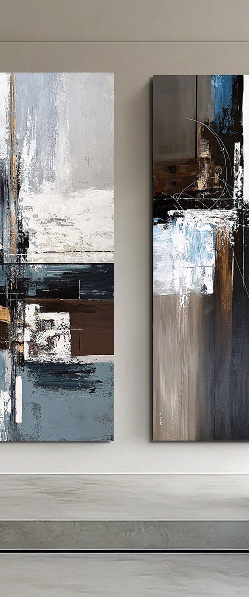 Interwoven Horizons set diptych by Tatiana Malinovscaia