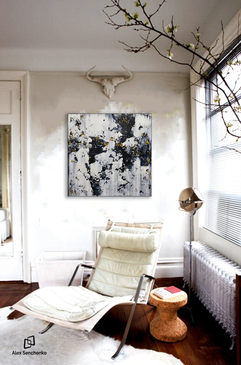 Abstract Acrylic Painting By Alex Senchenko, 39 X 39, Abstract 2310, Original Artwork