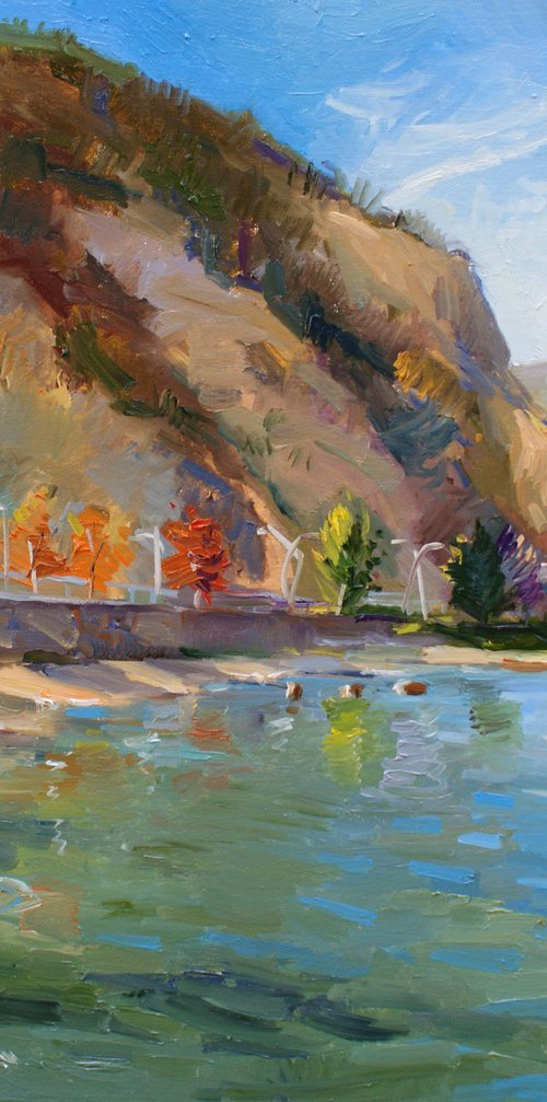 Autumn by the lake by Joan Mato