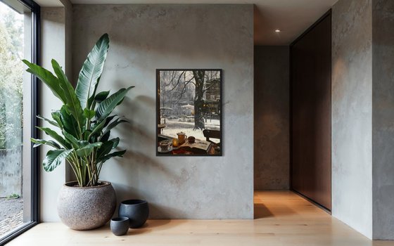 Snowfall by the Window