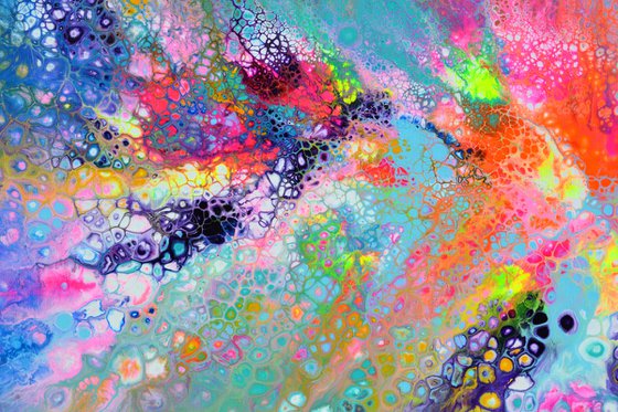 Flowing Energy 60 - Large Colorful Abstract