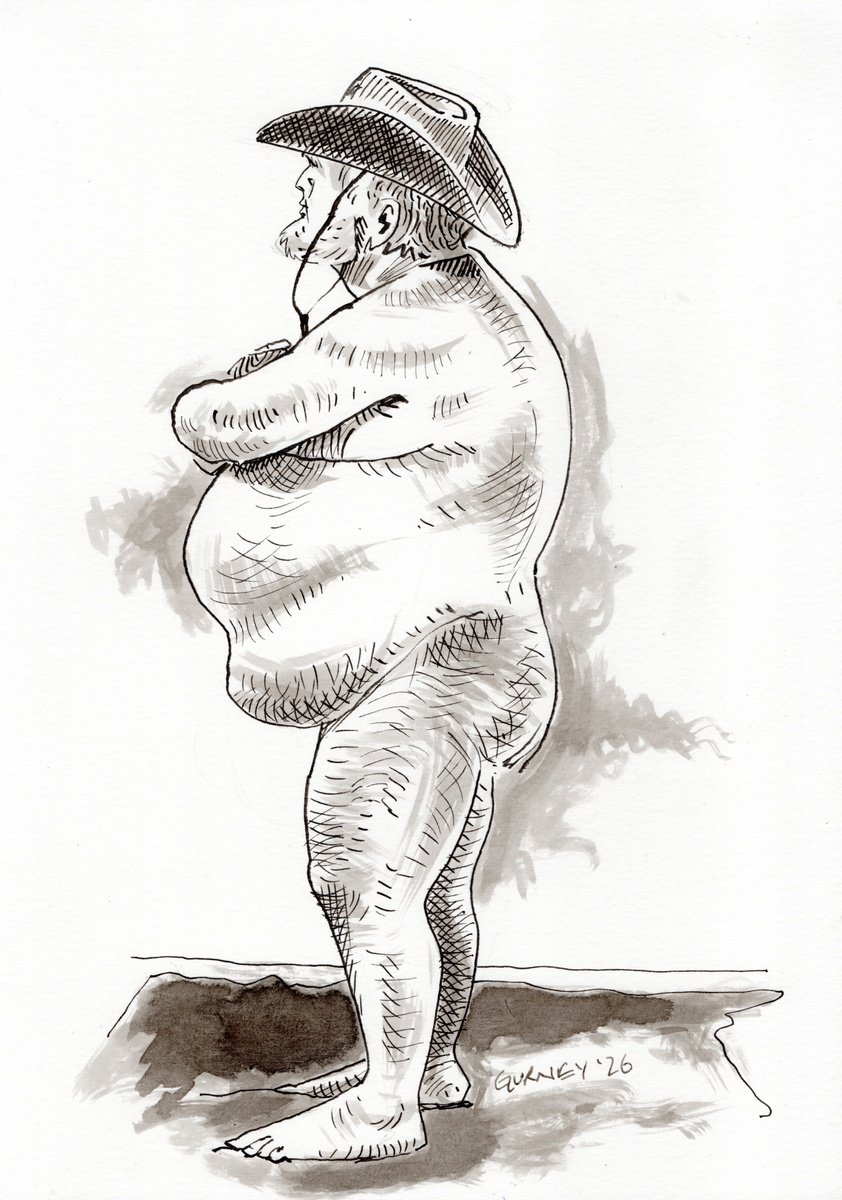 Illustrative Ink Drawing , Life Model 2 By Paul Gurney, 8 X 12, Artwork For Sale On Artfinder