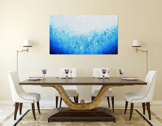 Tranquil XIII - Large Blue Painting