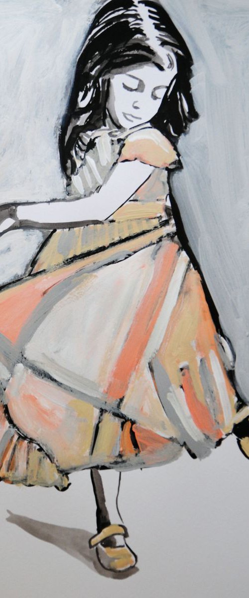 Little ballerina # 5 MXM/ 42 X 29.7 cm by Alexandra Djokic