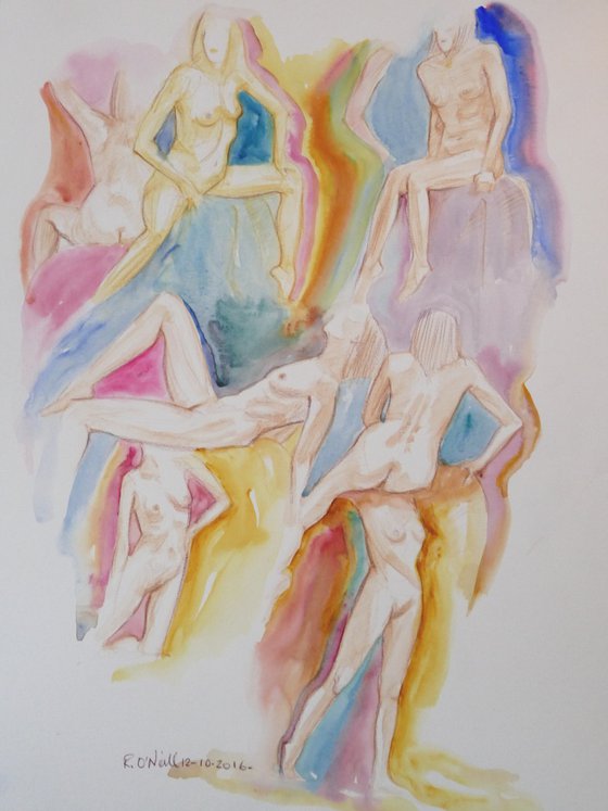 female nude various poses