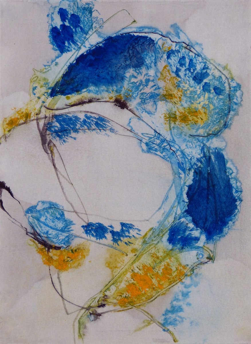 Abstract Botanical Drawing By Frederic Belaubre, 8 X 11, Prolegomena Series E10, Original Artwork