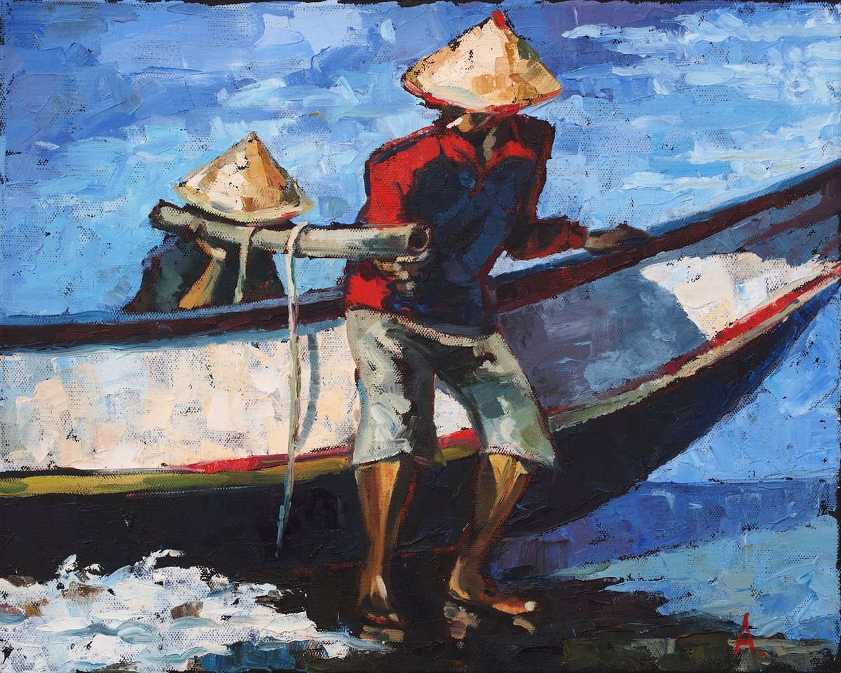 Fishermen go to sea by Alfia Koral