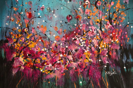 Bohemian #2 - Original abstract floral landscape