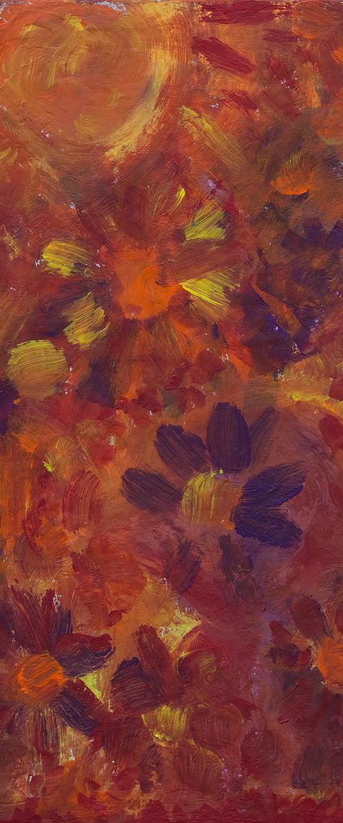 Flower garden in the summer by Peter Zelei