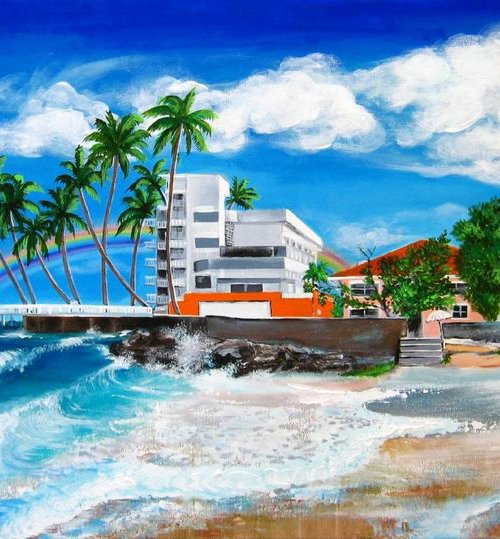 Isla Verde - $1M View original acrylic painting by Galina Victoria