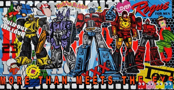 Transforming 190cm x 100cm Huge Texture Urban Pop Art