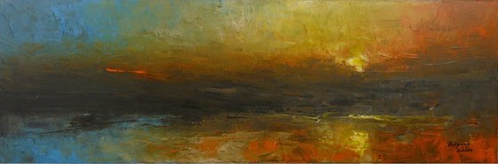 Forbidden Shore  (Panoramic Seascape, 120x40cm)