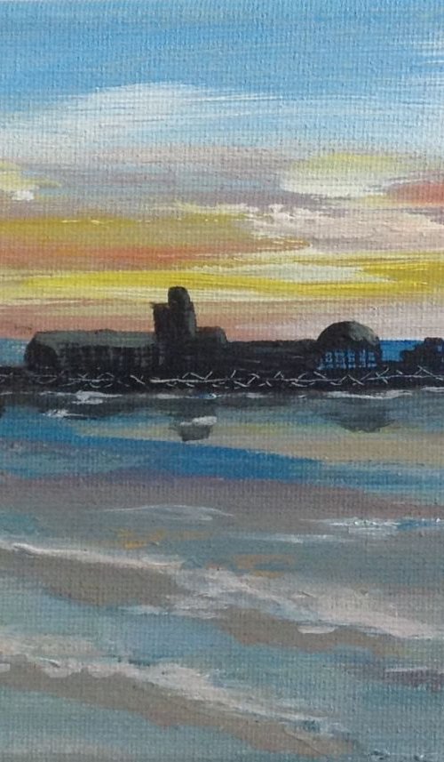 Bournemouth Pier on a mini canvas by Marja Brown