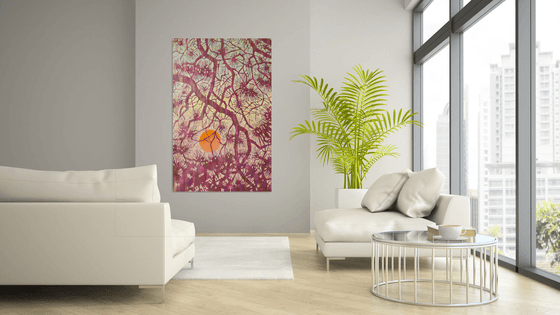 Coniferous Branches at Sunset