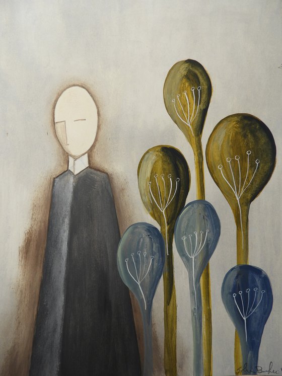 The human figure and the plants