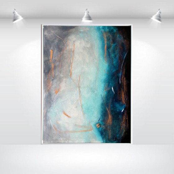 Blue Madness II - Abstract Art - Acrylic Painting - Canvas Art - Framed Painting - Abstract Painting - Industrial Art