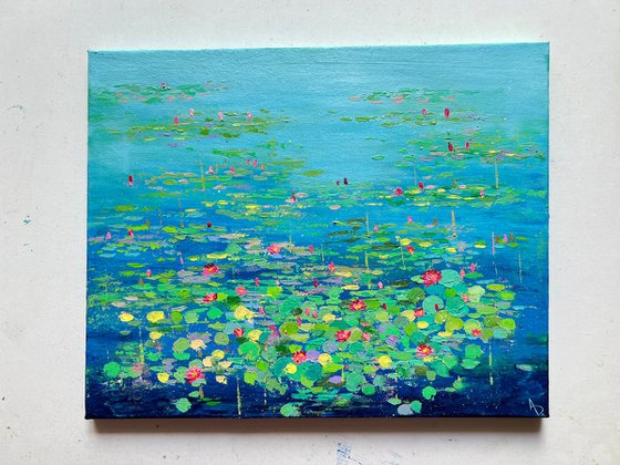 A slice of heaven! Water lilies painting