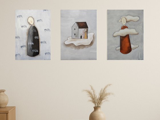 Clouds, set of 3