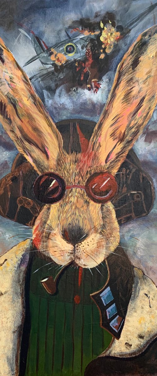 Commission: The Spitfire Pilot Hare by Hanna Bell
