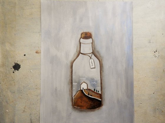 Inside a bottle