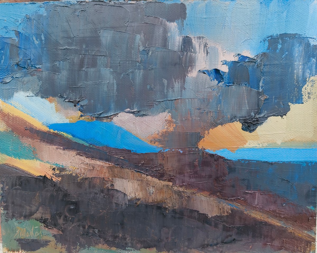 Landscape In The Hills #4 By Mahonart75, 10 X 8, Artwork For Sale On Artfinder