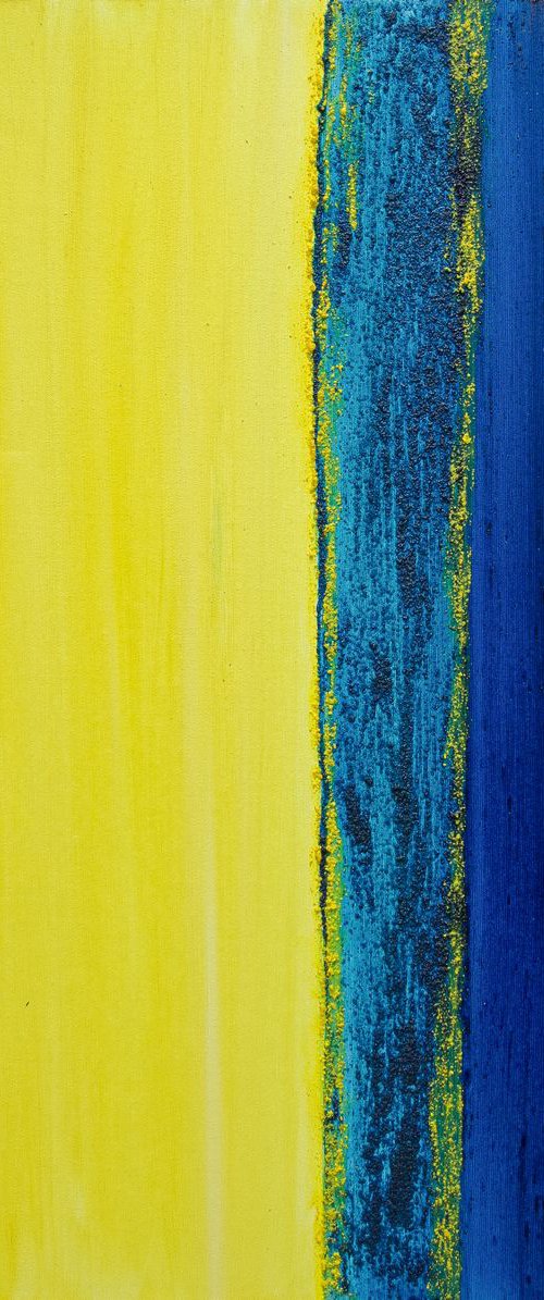 Summer Voyage - oil painting - 80x80x4 cm by Cornelia Petrea