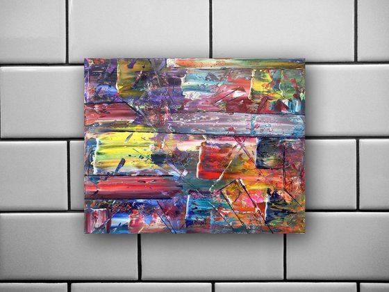 "Freeway Frenzy" - SPECIAL PRICE - Original PMS Oil Painting On Canvas - 20 x 16 inches