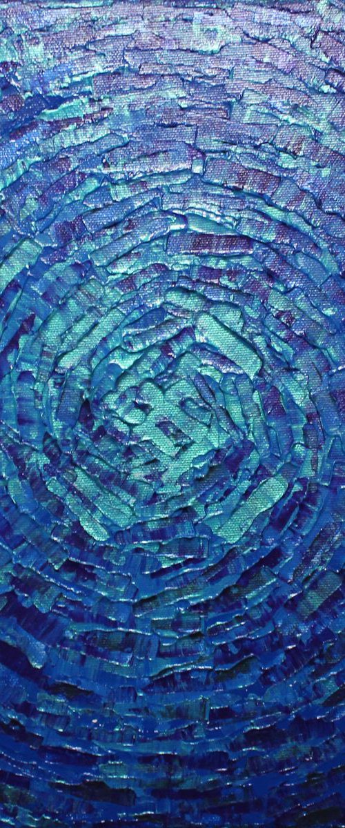 Shine of iridescent gradient blue glow by Jonathan Pradillon