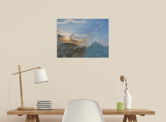 Sunrise Caramel sky Cityscape