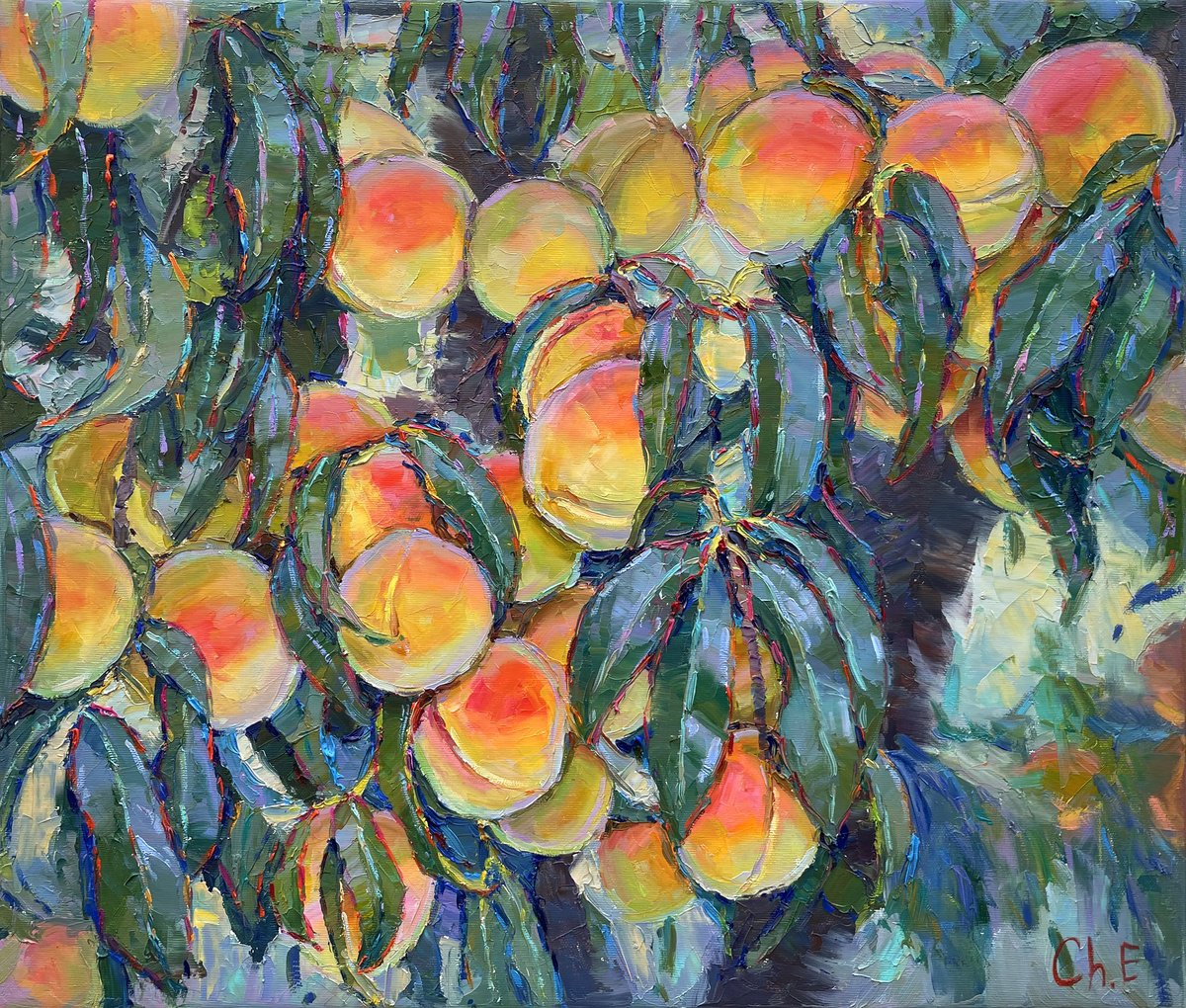 Peaches By Evgeny Chernyakovsky, 24 X 20, Artwork For Sale On Artfinder