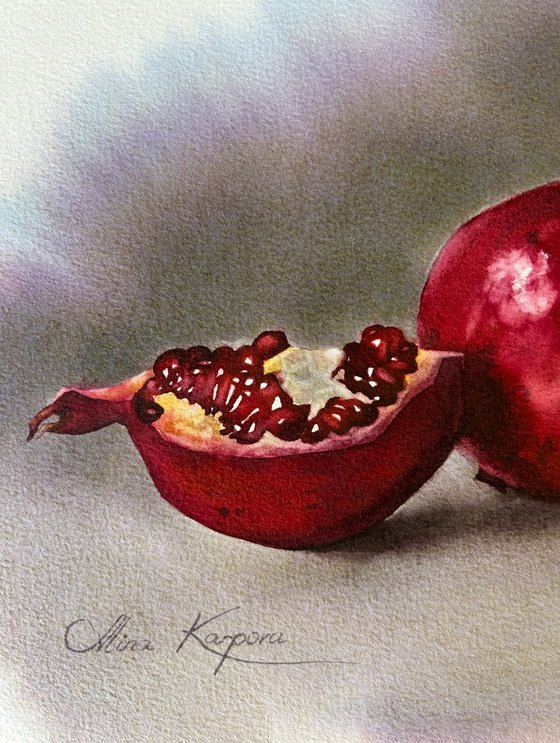 Pomegranate diptych