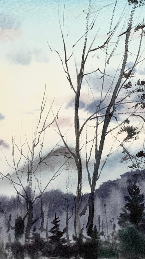 Twilight in the forest by Eugenia Gorbacheva