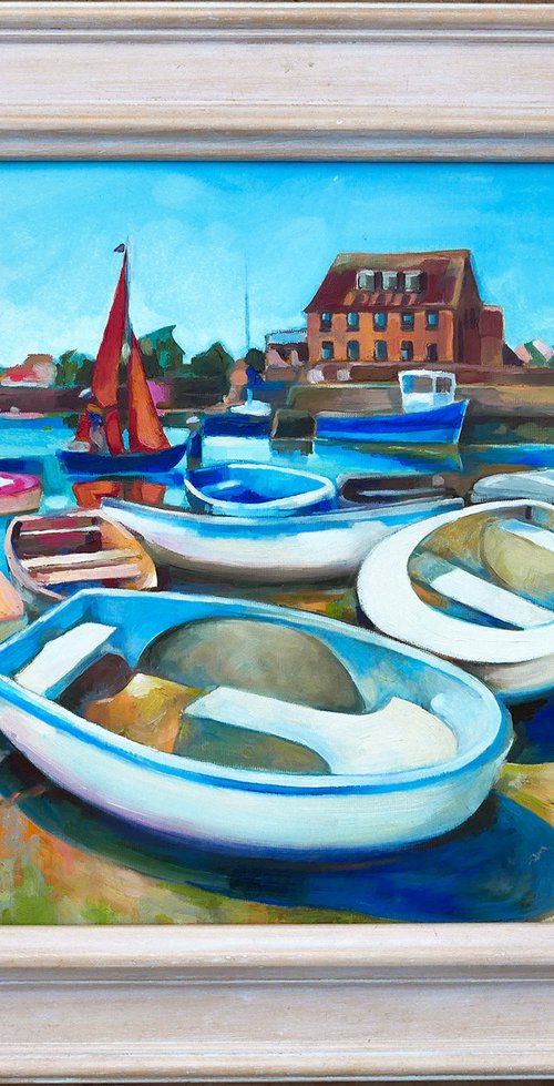 The Red Sail - Emsworth Beach by Isabel Hutchison