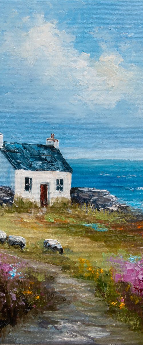 Coastal landscape Oil painting by Tetiana Vysochynska