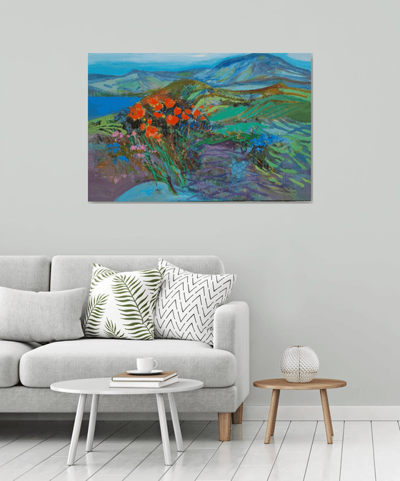 landscape with poppies