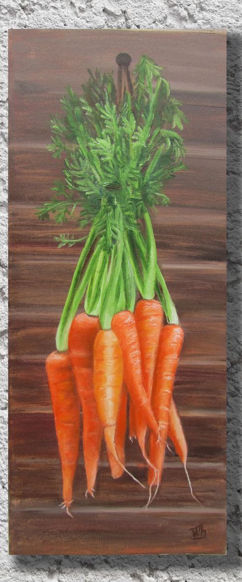 Sweet carrots 20x50cm by Ira Whittaker