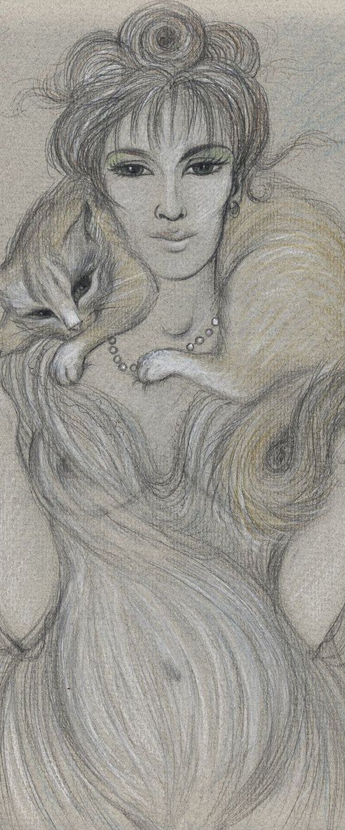 Cat - Feline fantasy - Balance by Phyllis Mahon
