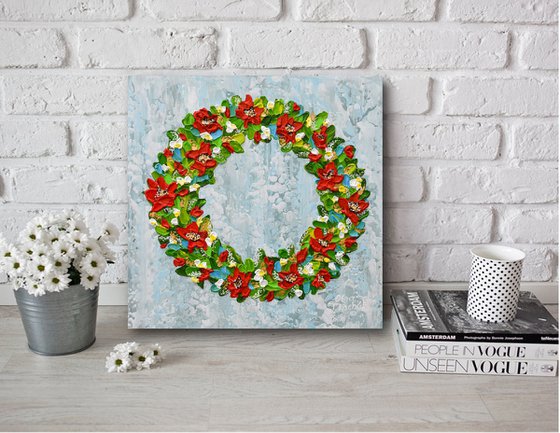 Poinsettia Wreath