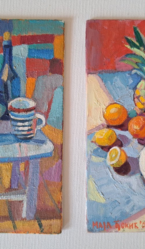 Set of two painting, 27 by Maja Đokić Mihajlović