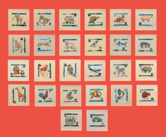 Original set of 26 english alphabet letters
