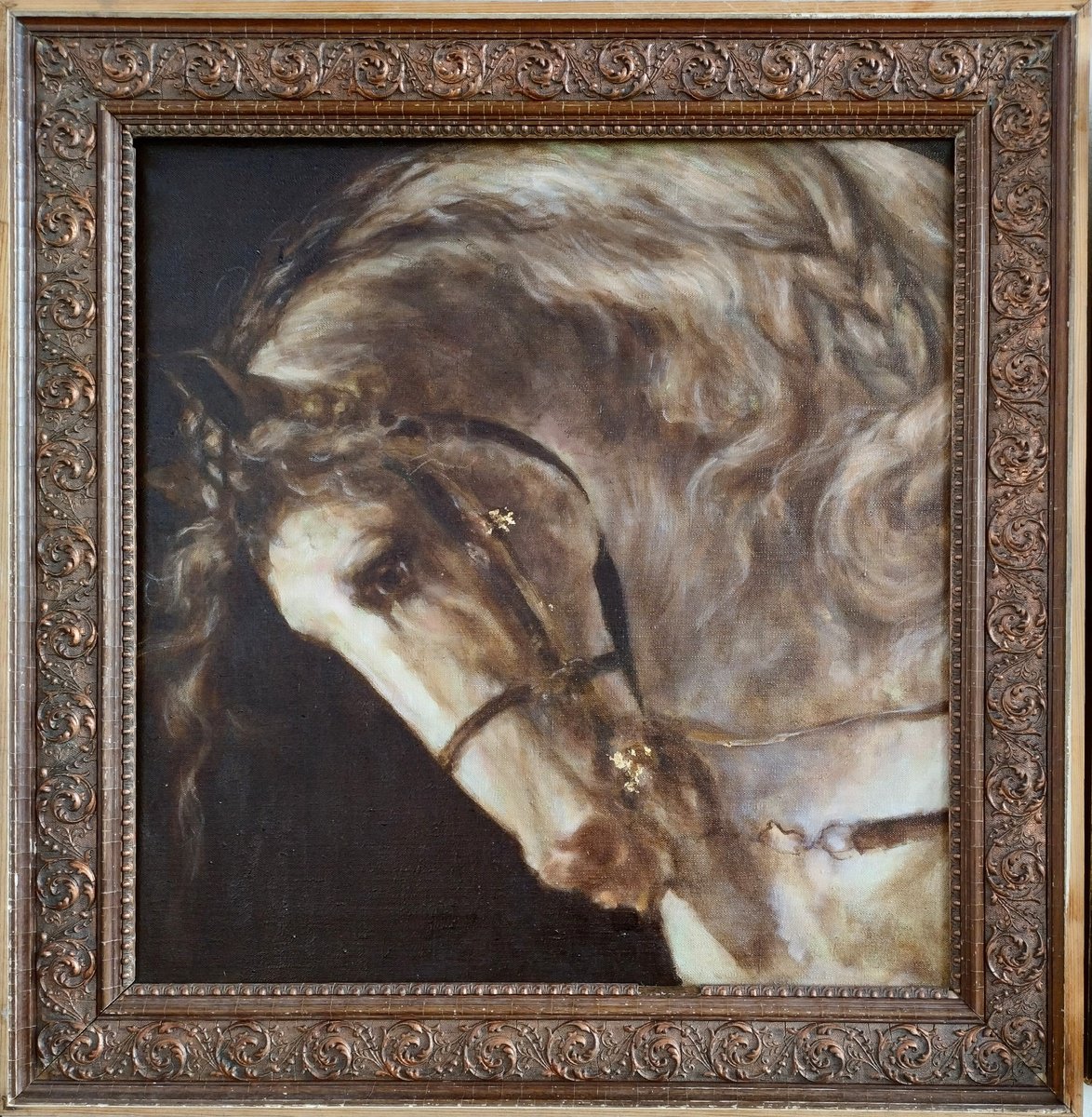 Photorealistic Animal Oil Painting By Sebastian Beianu, 21 X 21", Studiu Cap Cal, Original Artwork