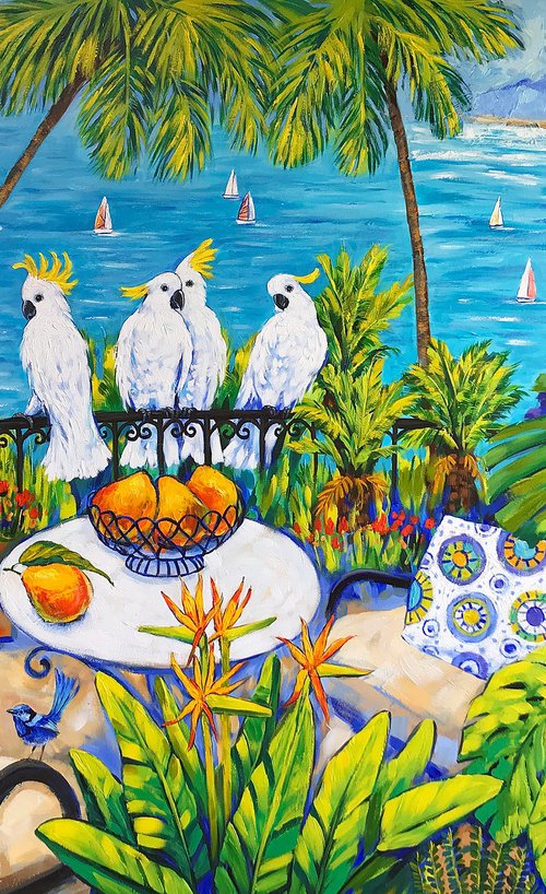 Cockatoos Secret Garden by Irina Redine